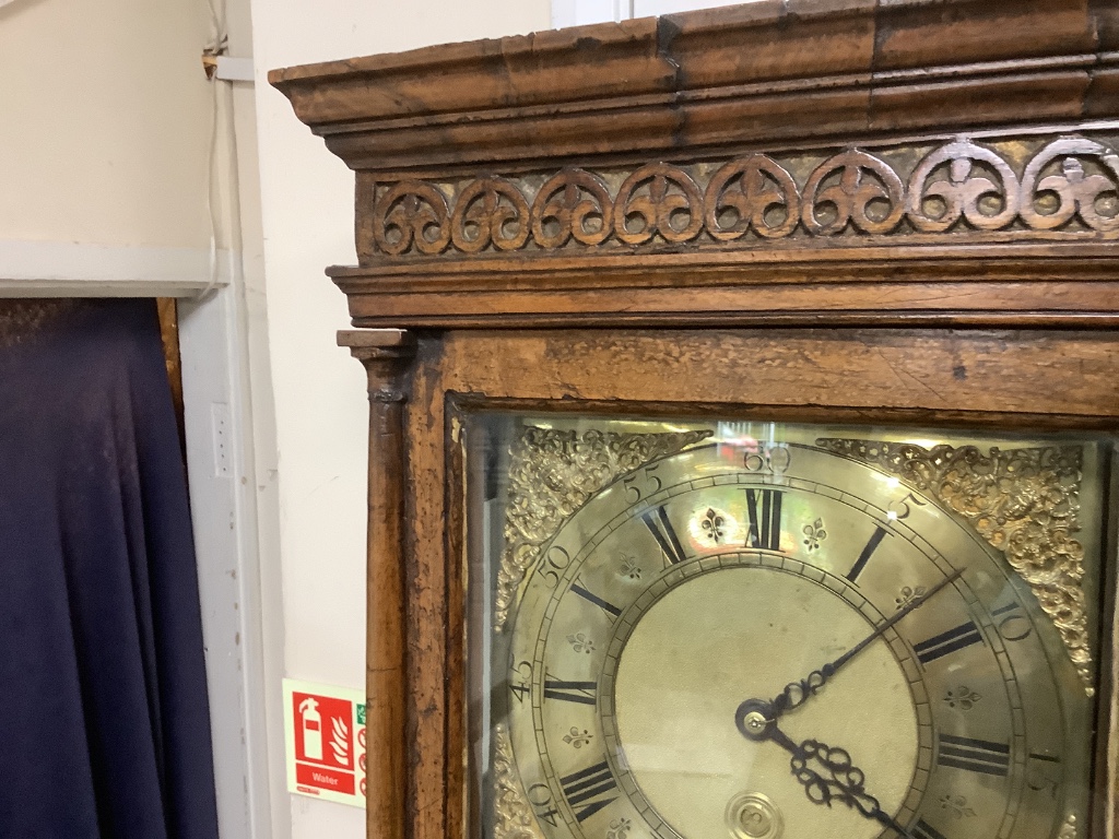 An 18th century thirty hour walnut longcase clock, William Monk, Berwick St John, height 188cm